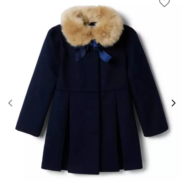 Janie And Jack - Faux Fur Collar Coat - Picture 4 of 5